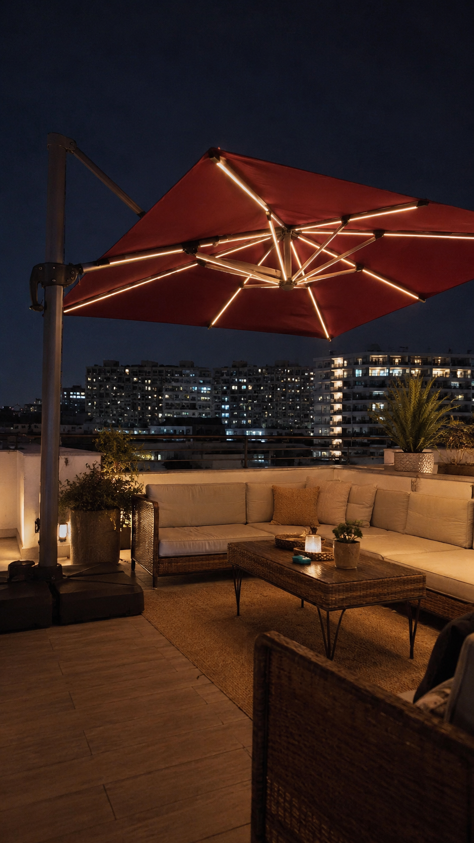 Parasol LED 360°