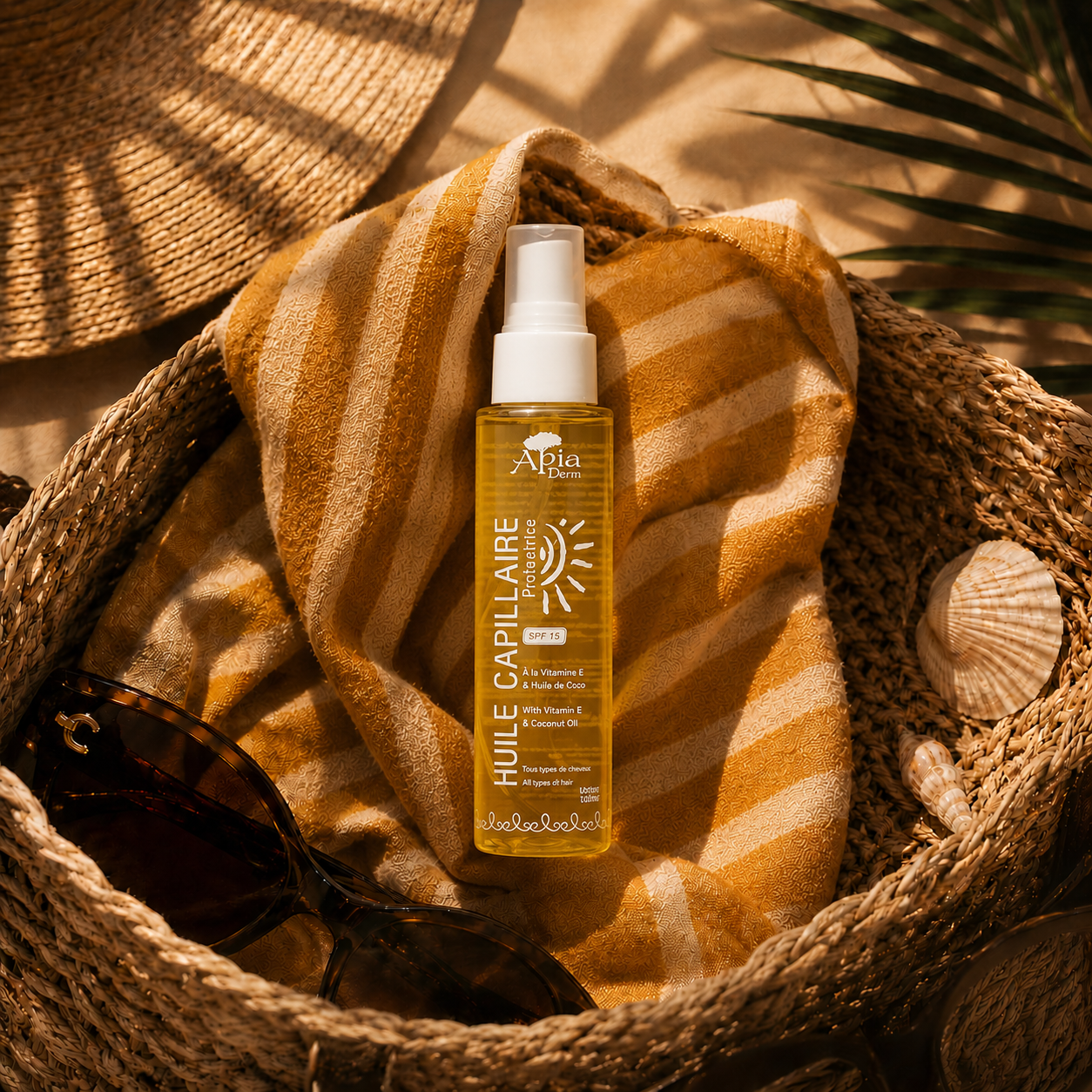 Huile Capillaire Protection Solaire SPF 15